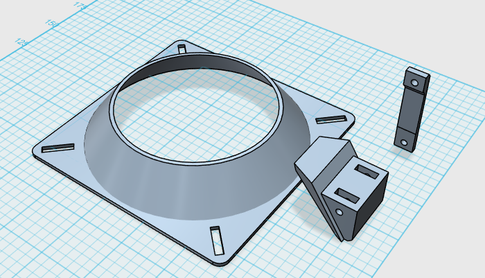 The Cooling Fan Bracket Design - Separate Pieces