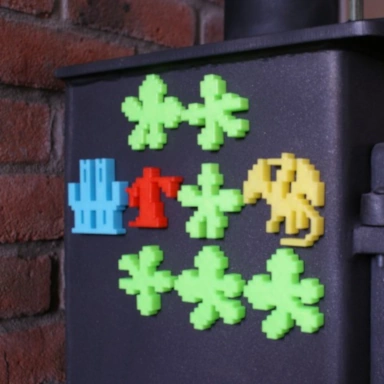 ZX Spectrum Game Chaos - 3D Printed Fridge Magnets